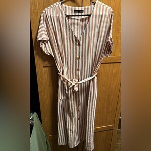 Striped Button-Down Dress